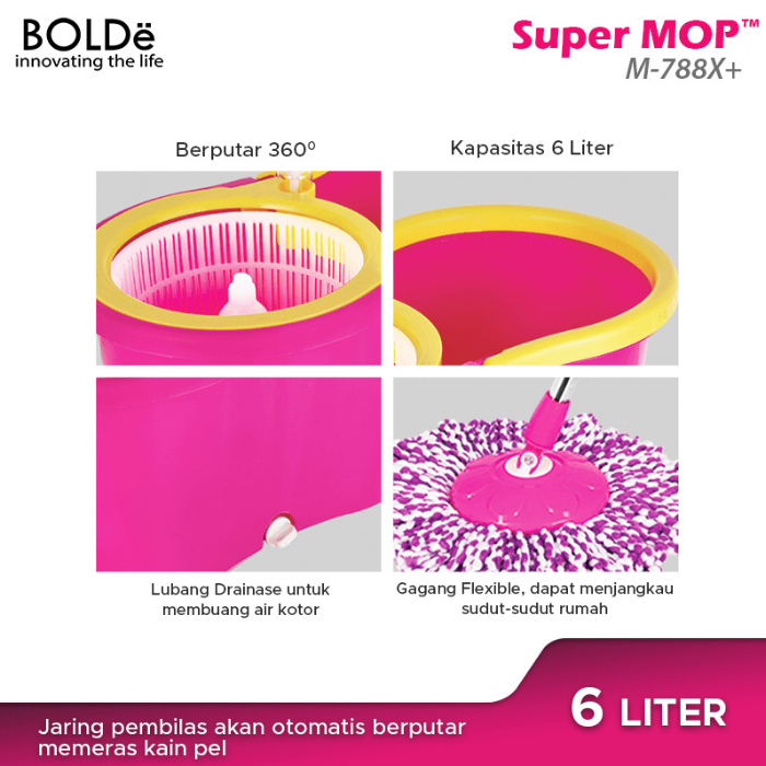 Bolde Super MOP Alat Pel Lantai M-788X+ - Blue
